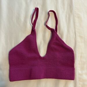 Women's Pink Knit Bralette